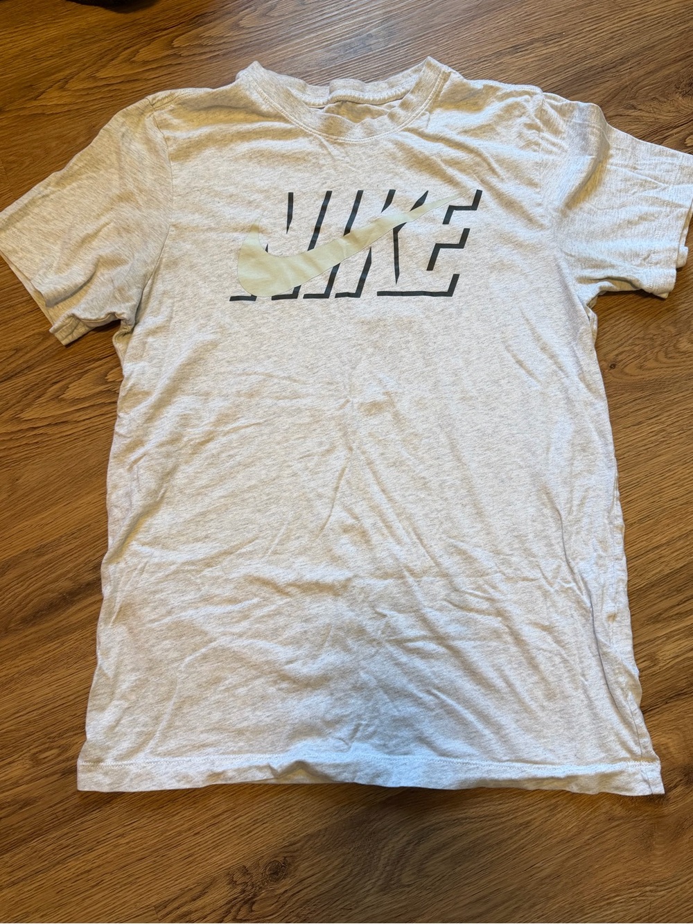 Nike Men's Heather Gray Logo Short Sleeve Tee